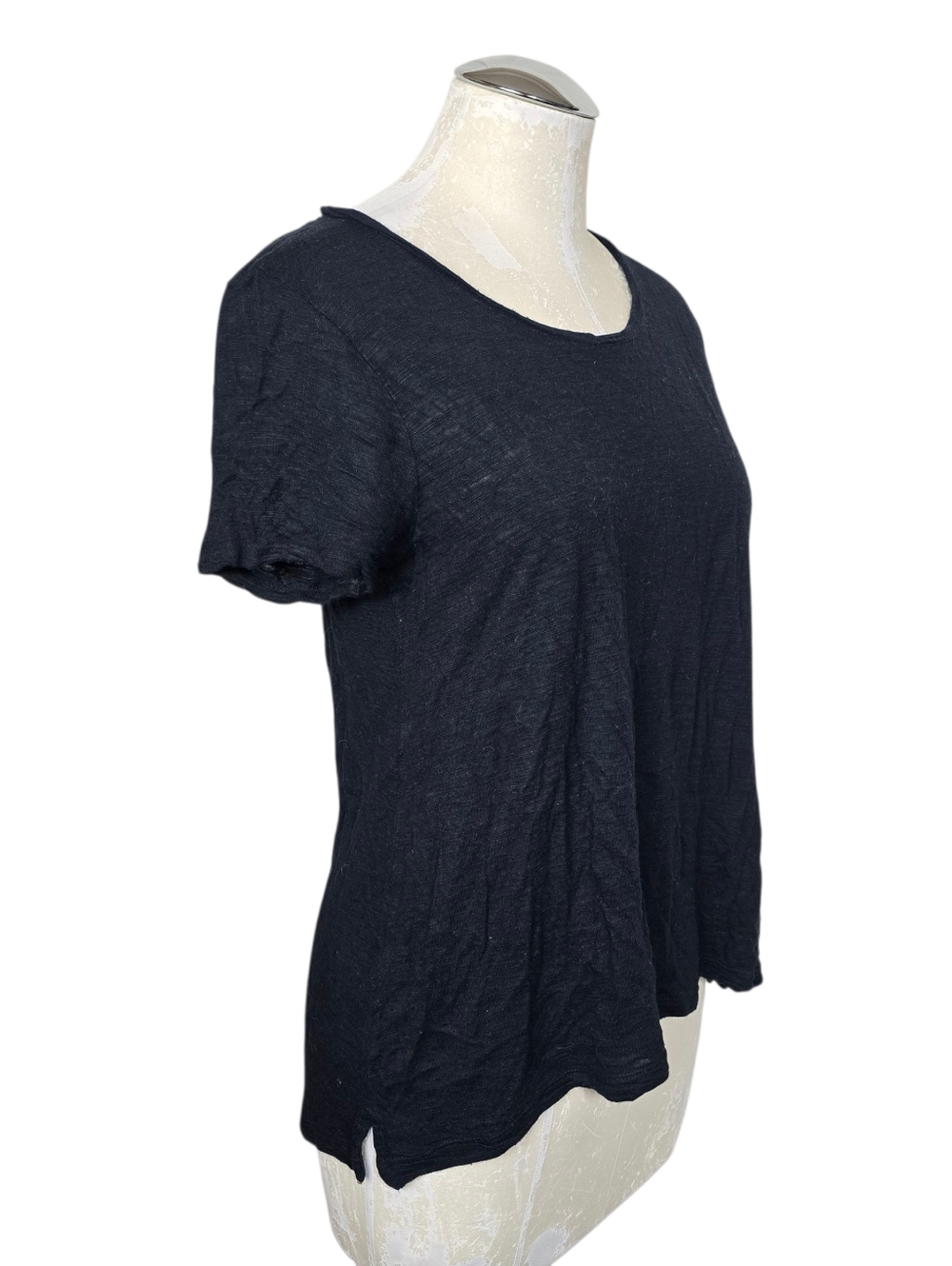 Madewell Black T Shirt Short Sleeves Viscose Lightweight M - Picture 4 of 9